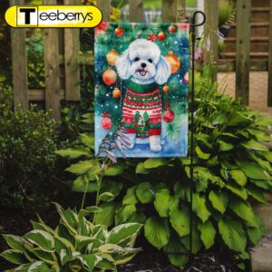 Christmas Flag, Bichon Frise Christmas…