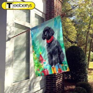 Christmas Flag, Black Poodle Christmas…