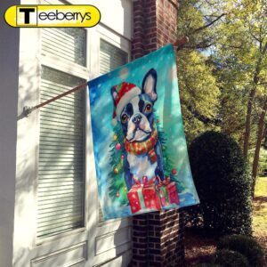 Christmas Flag, Boston Terrier Christmas…