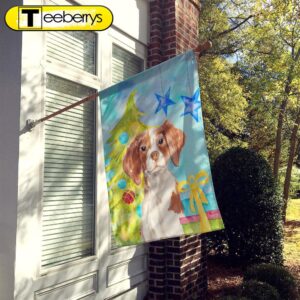 Christmas Flag, Brittany Spaniel Christmas…