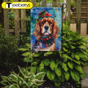 Christmas Flag, Cavalier Spaniel Christmas…