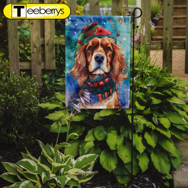 Christmas Flag, Cavalier Spaniel Christmas Garden Flag