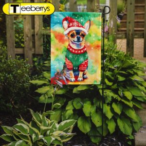 Christmas Flag, Chihuahua Christmas Garden…