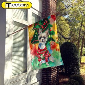 Christmas Flag, Chinese Crested Christmas…