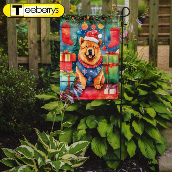 Christmas Flag, Chow Chow Christmas Garden Flag