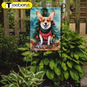 Christmas Flag, Corgi Christmas Garden…