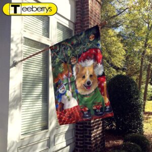 Christmas Flag, Corgi Under my…