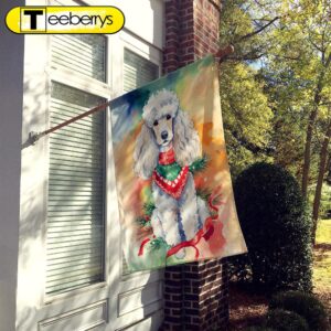 Christmas Flag, Cute Poodle Christmas…