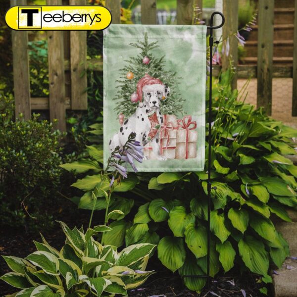 Christmas Flag, Dalmatian Christmas Presents and Tree Flag Garden