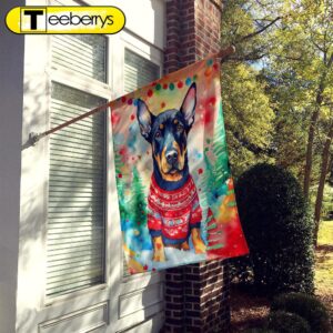 Christmas Flag, Doberman Pinscher Christmas…