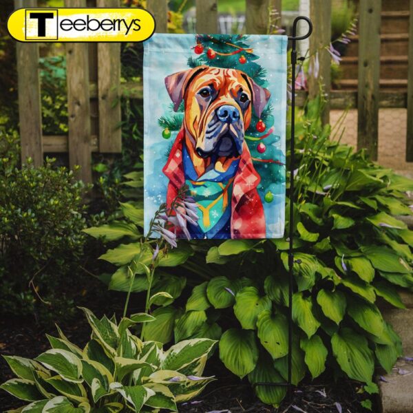 Christmas Flag, Dogue de Bordeaux Christmas Garden Flag