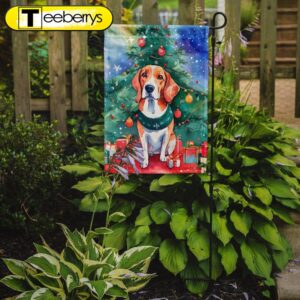 Christmas Flag, English Foxhound Christmas…