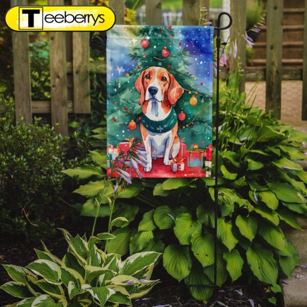 Christmas Flag, English Foxhound Christmas Garden Flag