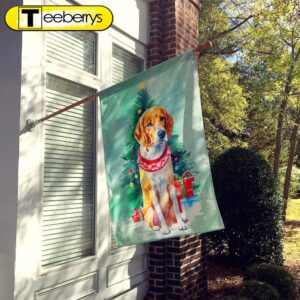 Christmas Flag, English Foxhound Christmas…