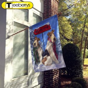 Christmas Flag, Fox Terrier Christmas…