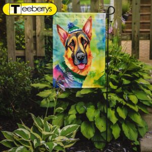 Christmas Flag, German Shepherd Christmas…