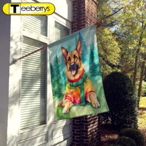 Christmas Flag, German Shepherd Christmas…