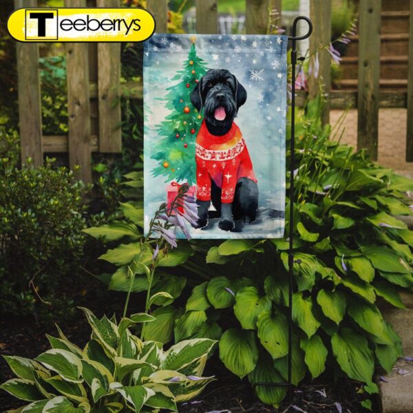 Christmas Flag, Giant Schnauzer Christmas Garden Flag