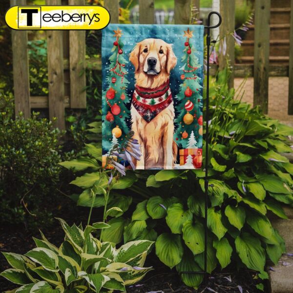 Christmas Flag, Golden Retriever Christmas Garden Flag