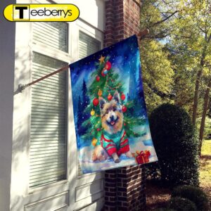 Christmas Flag, Keeshond Christmas House…