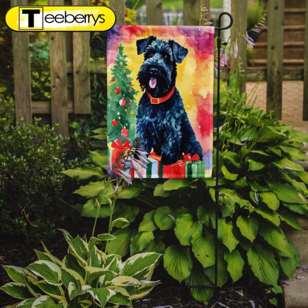 Christmas Flag, Kerry Blue Terrier Christmas Garden Flag