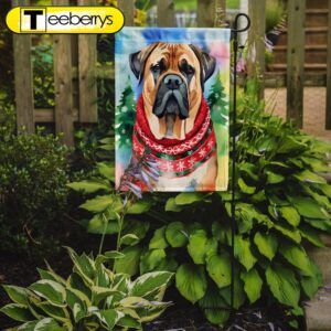 Christmas Flag, Mastiff Christmas Garden…