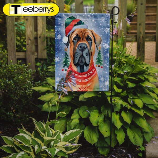 Christmas Flag, Mastiff Christmas Garden Flag