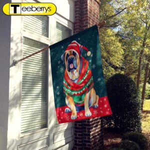 Christmas Flag, Mastiff Christmas House…