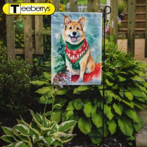 Christmas Flag, Norwegian Buhund Christmas…