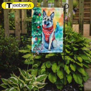 Christmas Flag, Norwegian Elkhound Christmas…