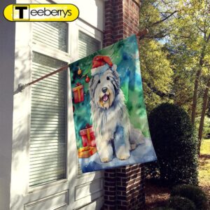 Christmas Flag, Old English Sheepdog…