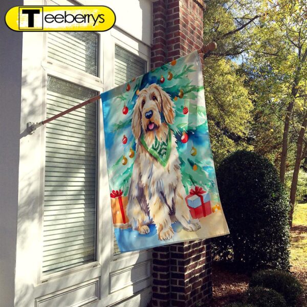 Christmas Flag, Otterhound Christmas House Flag, Christmas Outdoor Flag