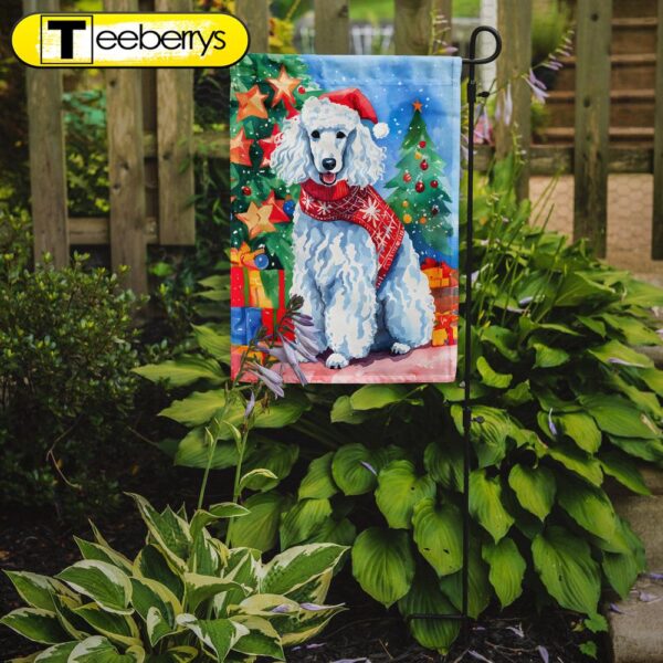 Christmas Flag Outdoor, Poodle Christmas Garden Flag