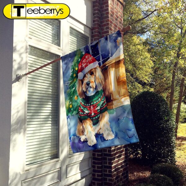 Christmas Flag, Petit Basset Griffon Vendeen Christmas House Flag