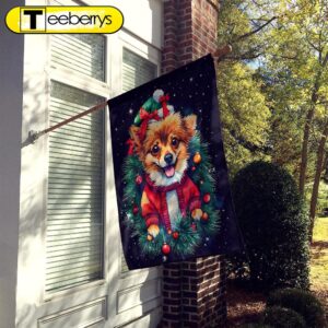 Christmas Flag, Pomeranian Christmas House…