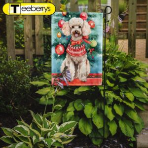 Christmas Flag, Poodle Christmas Flag…