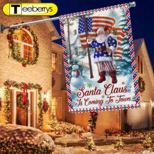 Christmas Flag Santa Claus Is…