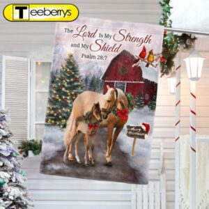 Christmas Horse Flag The Lord…