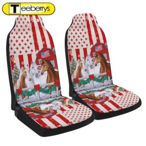 Christmas Horses American Flag Seat…