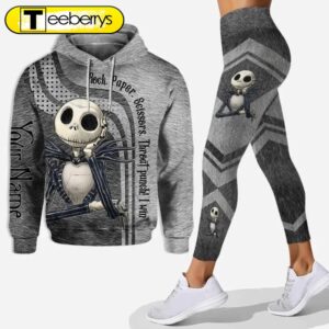 Christmas Jack Skellington Women’s Hoodie and Leggings Set Gift Xmas