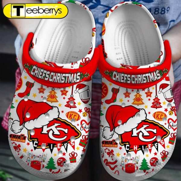 Christmas Kansas City Chiefs Mahomes NFL Sport Clogs  Clogs Shoes Comfortable