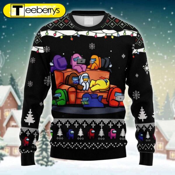 Christmas Night Ugly Sweater Let s Play Among Us and Spread Holiday Cheer