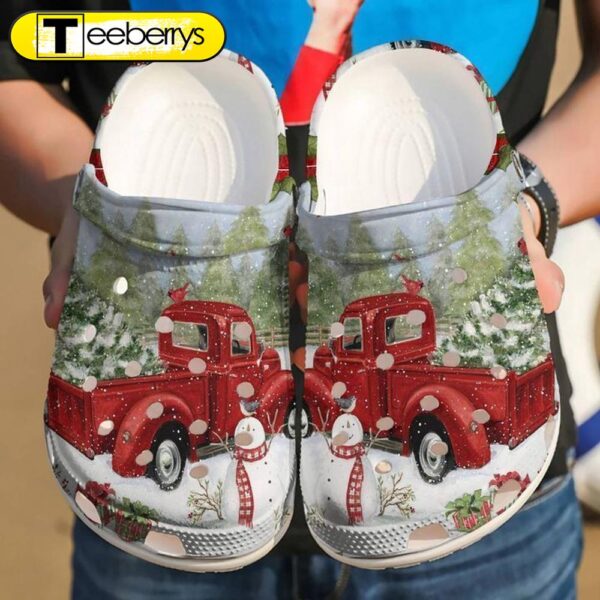 Christmas Red Truck Classic Clogs Shoes