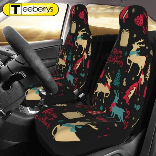 Christmas Reindeer Car Seat Covers Vehicle Front Seat Coverss