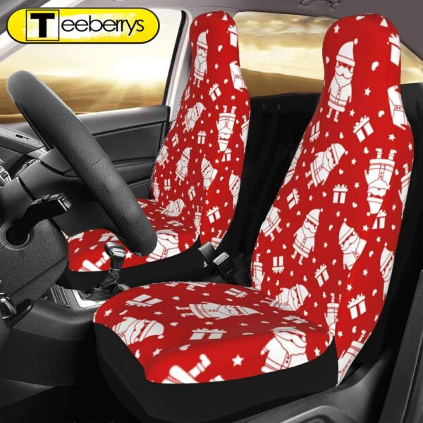 Christmas Santa Gifts Car Seat Covers Vehicle Front Seat Coverss