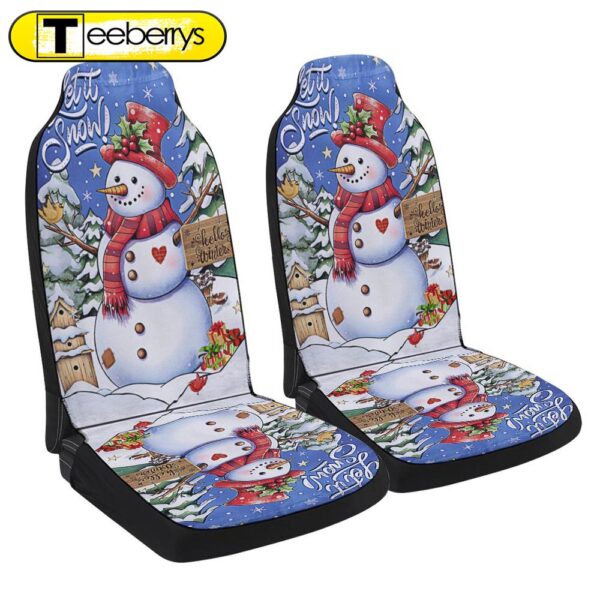 Christmas Snowman Seat Cover Cars