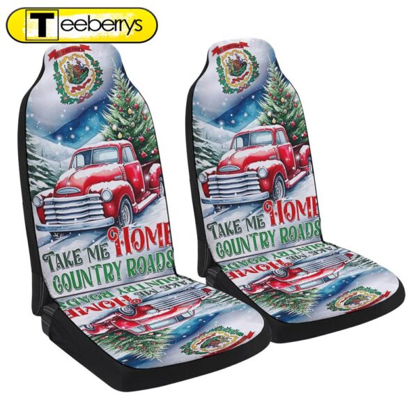 Christmas Take Me Home Country Roads West Virginia Seat Cover Cars