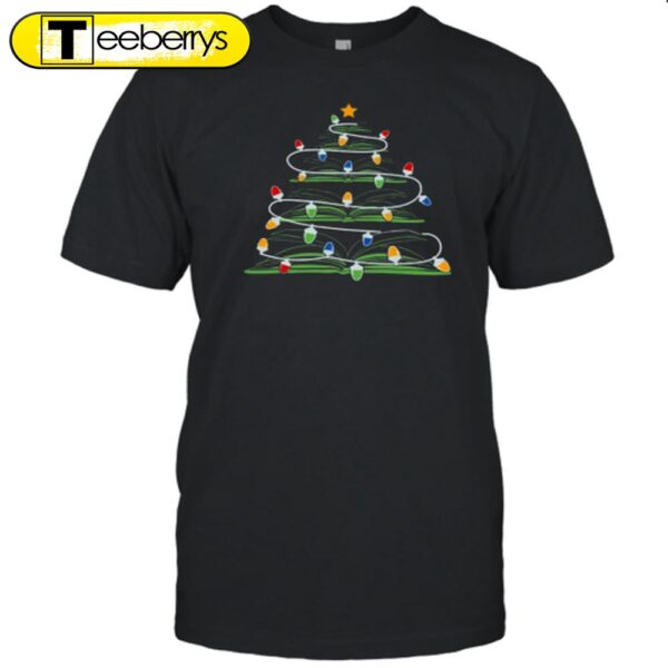 Christmas Tree Made Of Books Teacher Shirt