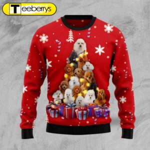 Christmas Tree Poodle Ugly Christmas…