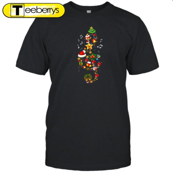 Christmas Tree With Music Notes Teacher Shirt